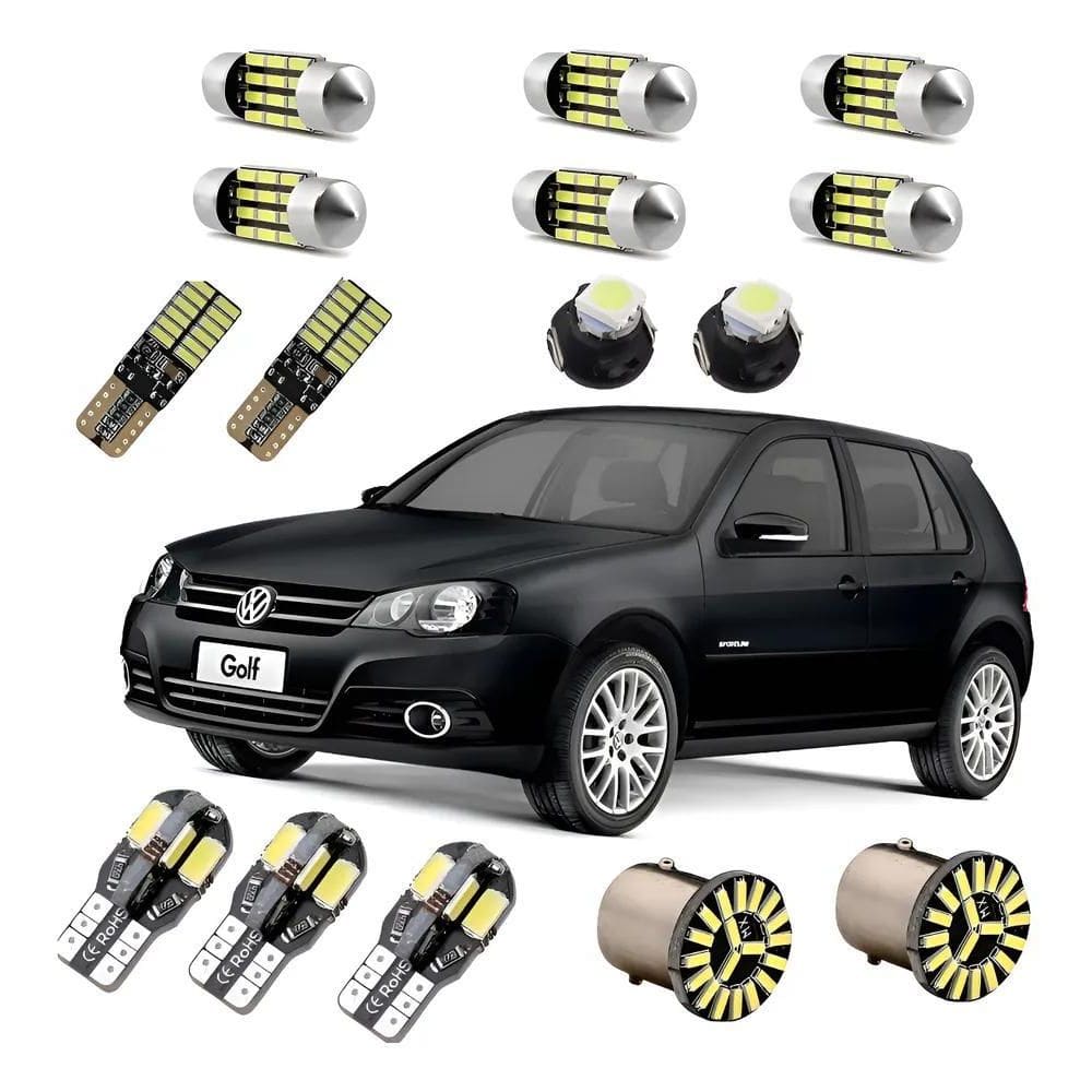 Kit Lampadas Led Premium Golf Polo Hatch Pingo Teto Placa Ré
