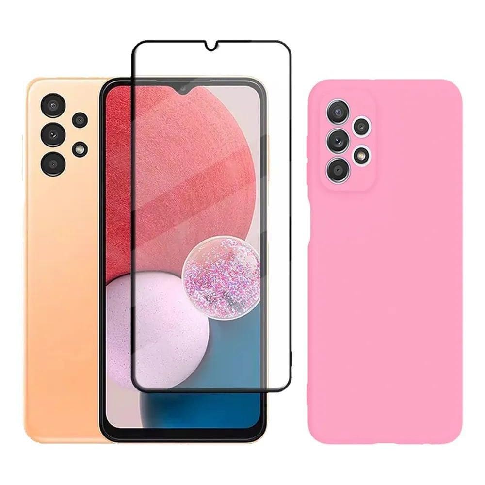 Capa Capinha Case Aveludada + Película 3D Para Galaxy A13 Ro