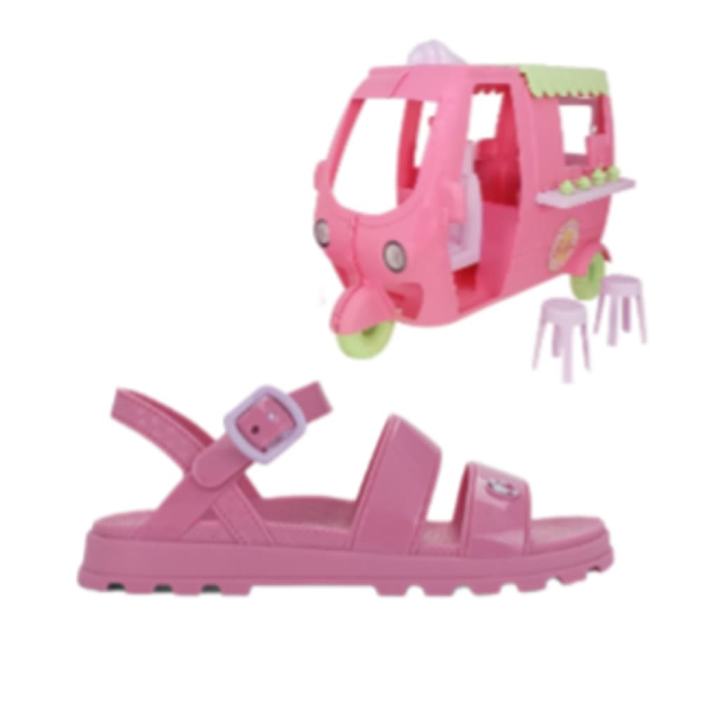 Sandália Infantil Menina Barbie Com Sorveteria 23221