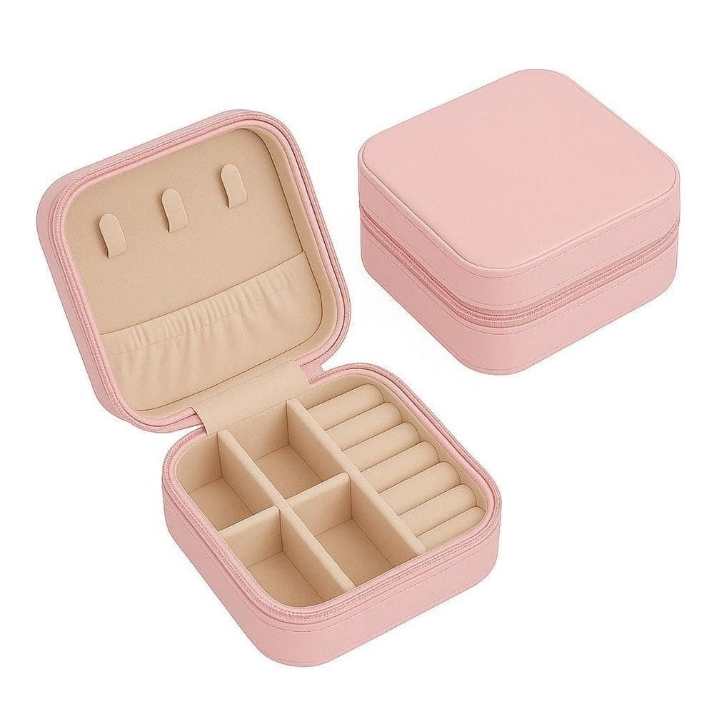 Mini Porta-jóias Em Couro Sintético Branco