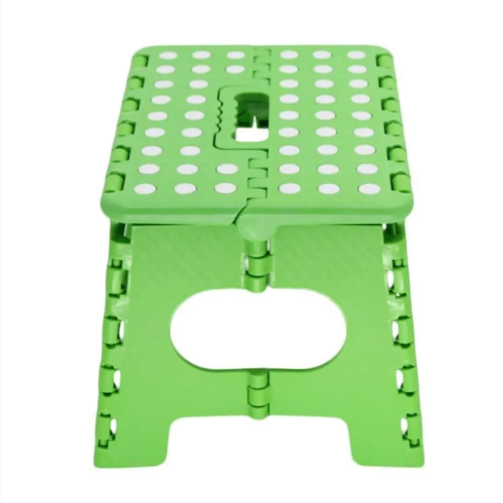Banqueta Dobravel 130kg Banco Portatil Cadeira Multiuso Banquinho Resistente Infantil Adulto Cor:verde