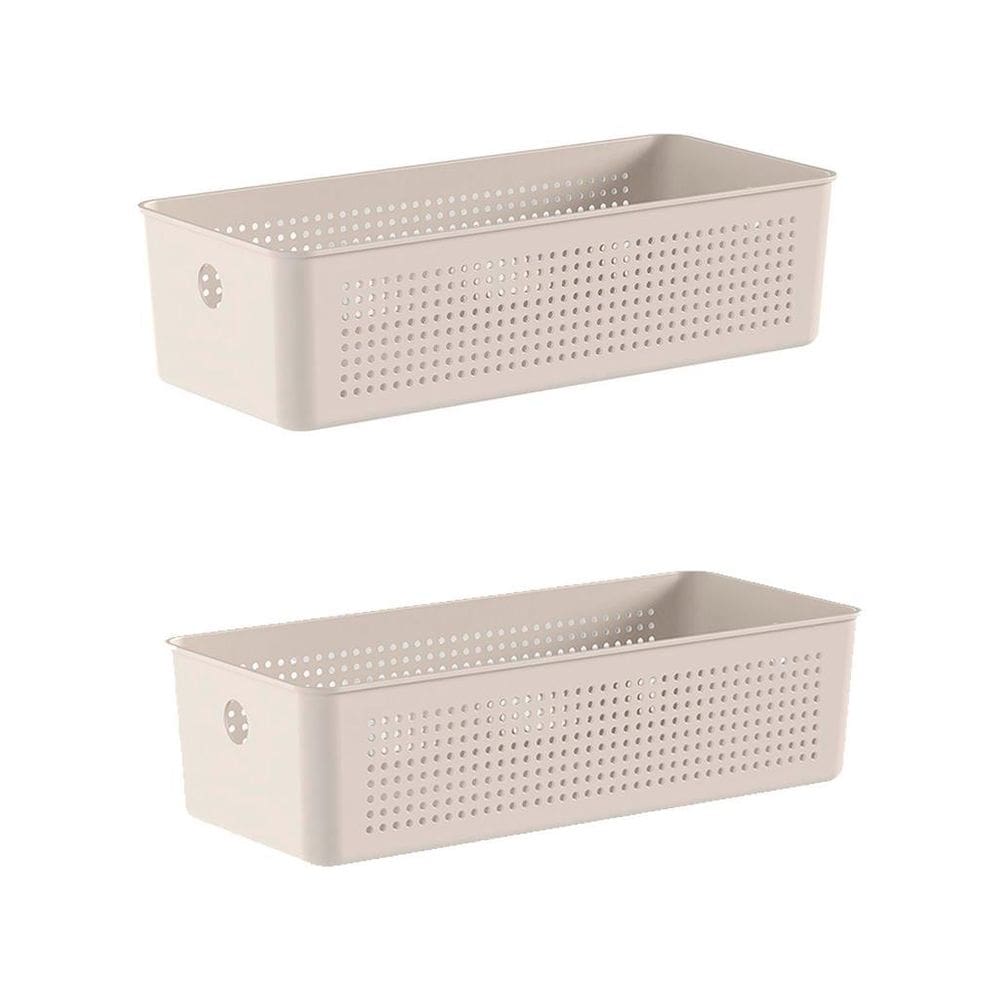 Kit 2 Cesto Organizador 4,5 Litros Multiuso Para Lavanderia