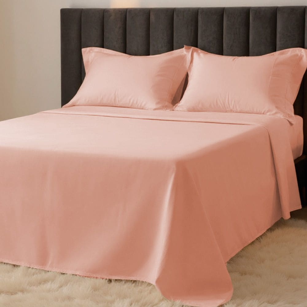 Jogo de Cama King 300 Fios Percal 100% Algodão com Bordado 4 Peças BF Colchões