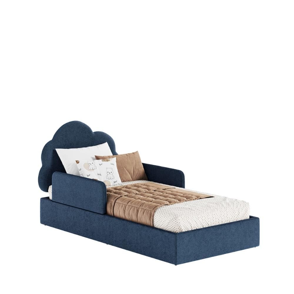 Cama Montessoriana Solteiro Nuvem S/ Colchão e Apoio Lateral