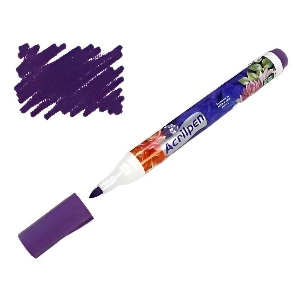 Caneta Marcador Permanente Para Tecidos Acrilpen - Violeta