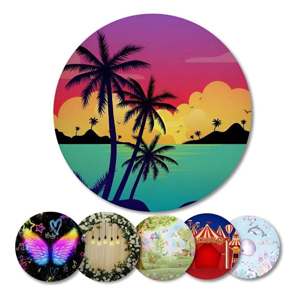 Painel Redondo Sublimado Em Tecido 1,5X1,5 Vário Tardezinha