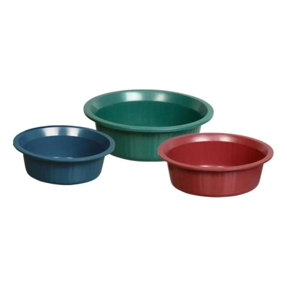 2X Conj Bacias Plastica Pequenas Pmg ,1,3 2,6 E 4 Litros Cor