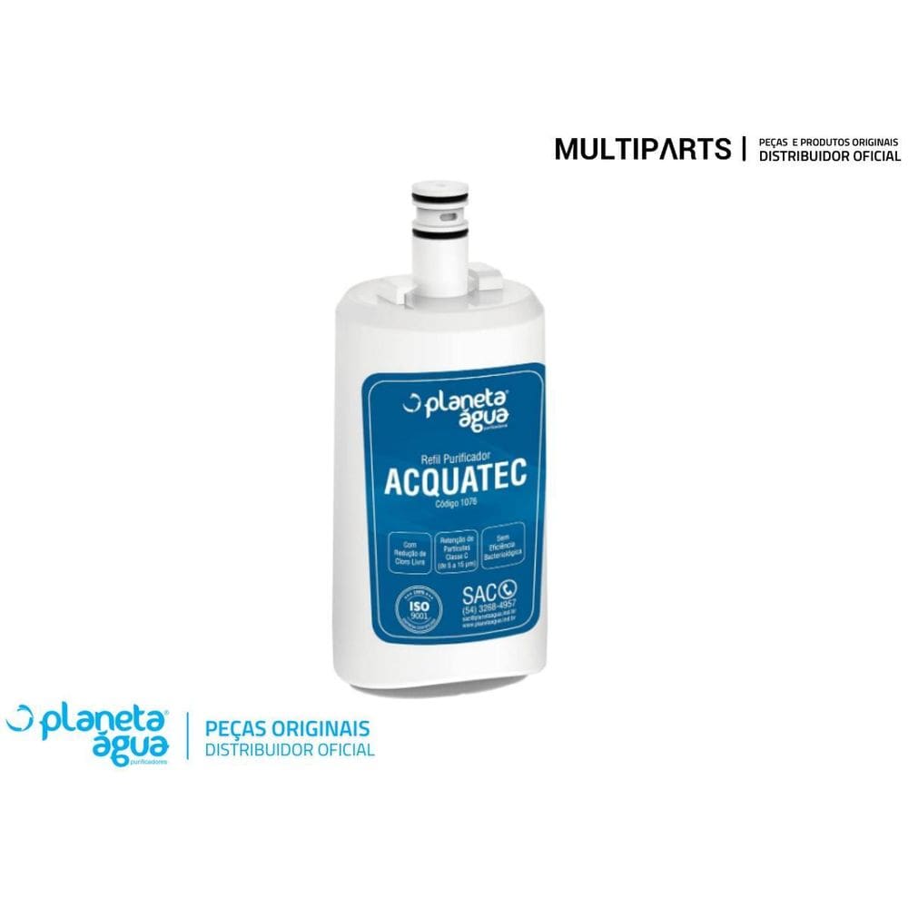 Refil Filtro Acquatec Cod. 1076 Purificador Agua Esmaltec