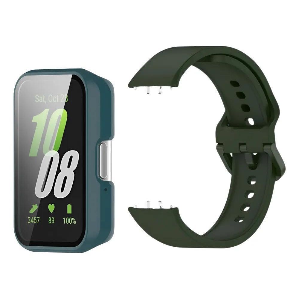 Capa Bumper Com Película + Puls Capa Verde / Pulseira Verde