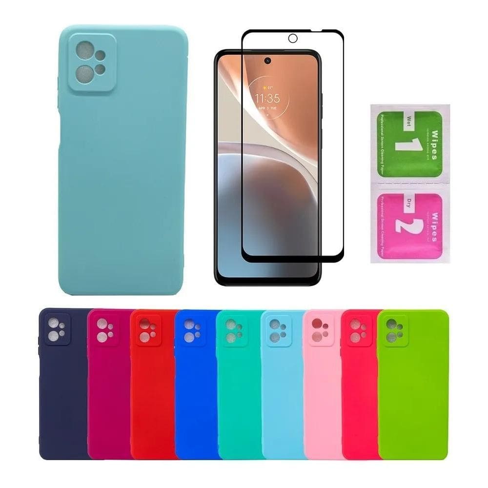 Capa Capinha Case Para Motorola Moto G32 + Pelíc Verde Pisci