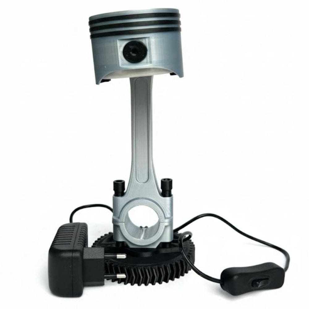 Luminária De Mesa Moderno Luz Escritório Abajur Pistão Motor