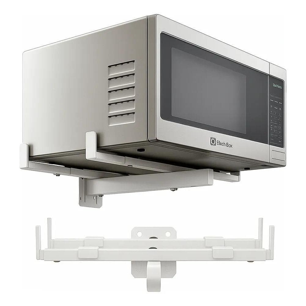 Suporte Parede Micro-Ondas Forno Aço Até 40Kg Branco