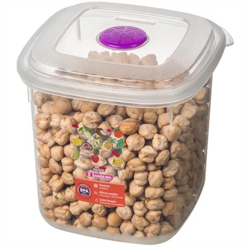 Recipiente Quadrado Para Freezer Alto 1000ml Incolor - 470-2 - Sanremo A 1200ml Incolor 470-2