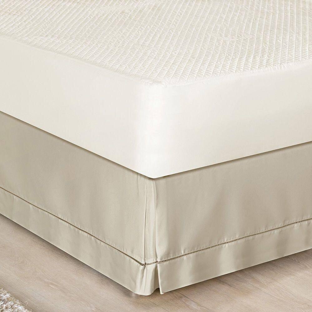 Saia Para Cama Box 200 Fios Bia Queen 01 Peça 80% Algodão 20% Poliéster - Caqui
