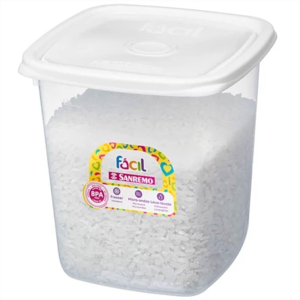 Pote Quadrado Cores 1700ml - 147-6 - Sanremo Pote Quadrado 1700ml Sanremo