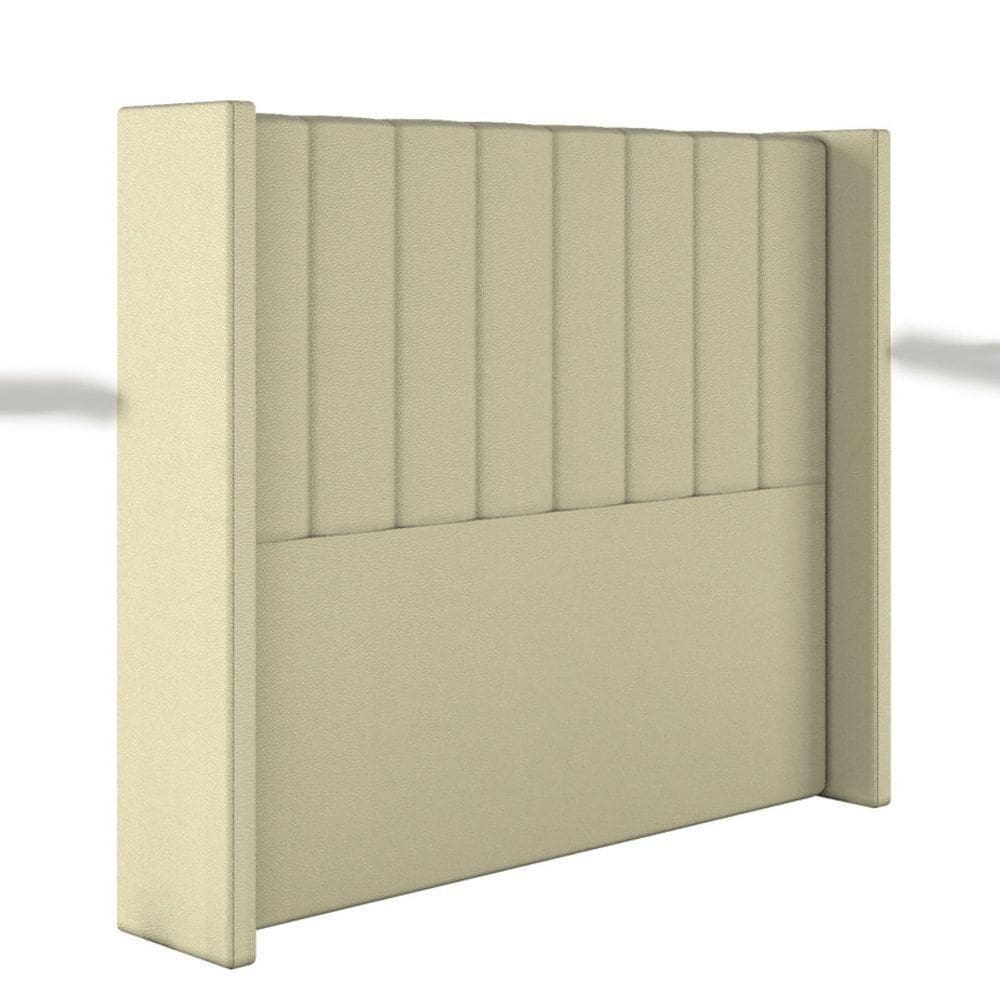 Cabeceira Estofada King 195 Cm Turquesa Corino Bege