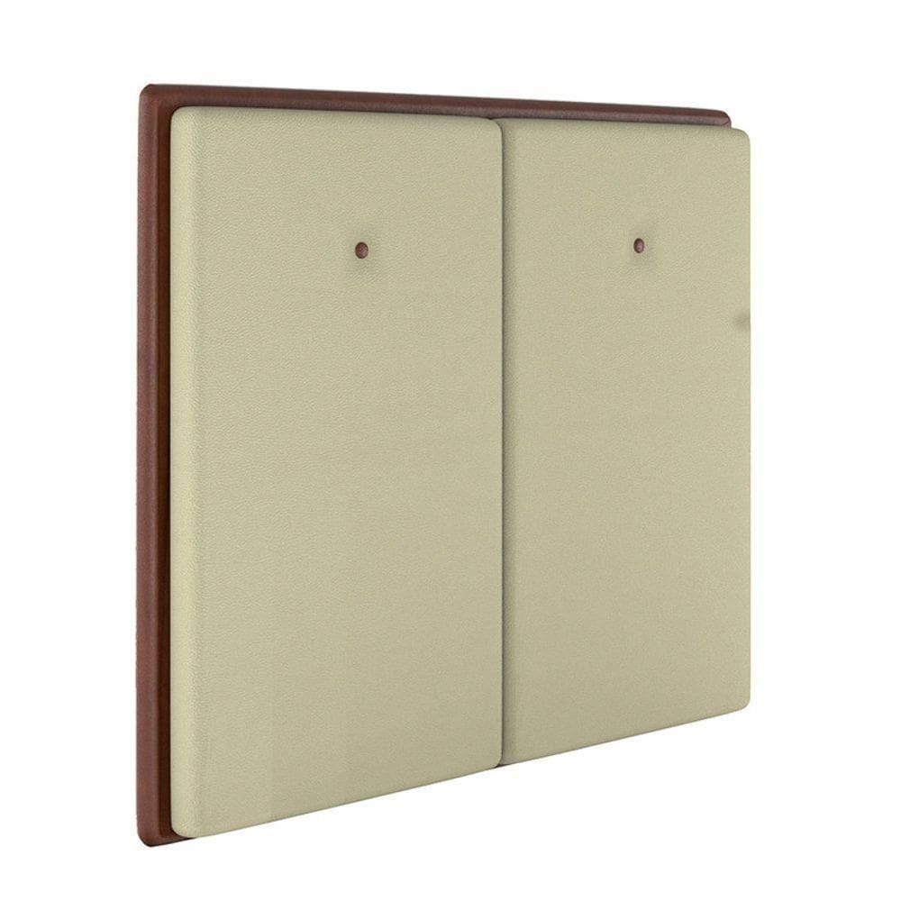 Cabeceira Estofada Queen 160 Cm Coral Corino Bege