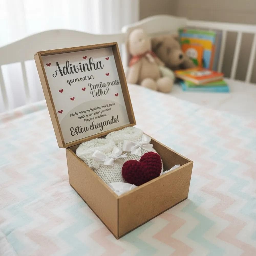 Caixa Revelação Gravidez , Anuncio Para Papa Irmão Mais Velh