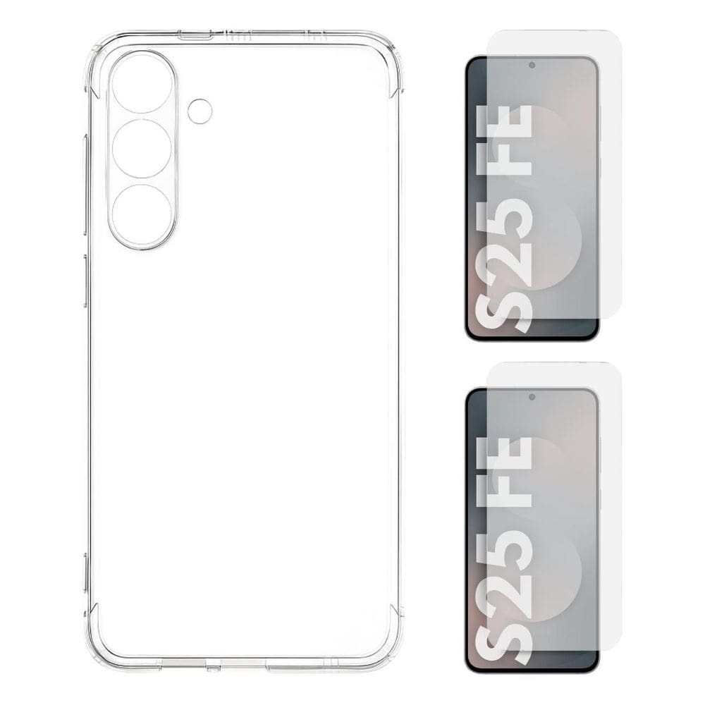 Capa Capinha Transparente + 2 Película Vidro Samsung S25 Fe
