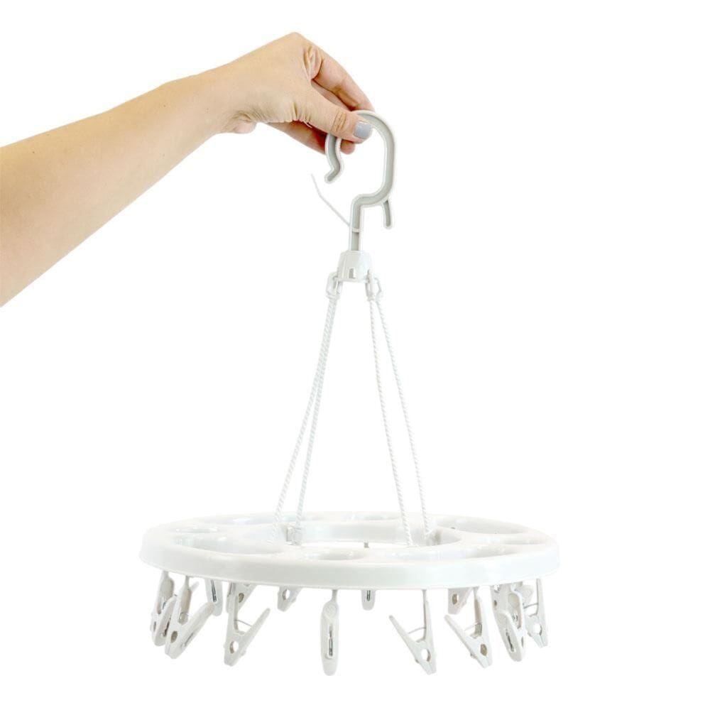 Varal Redondo Prático Com 16 Prendedores - Ideal Para Espaços Compactos E Secagem Eficiente