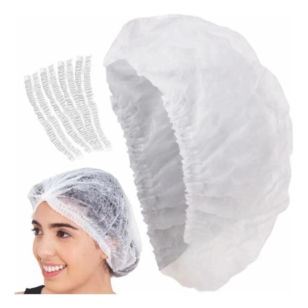 Touca Descartável Tnt Com Elástico 100 Und Epi Com Anvisa Br