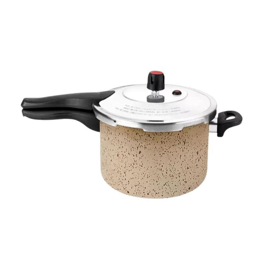 Panela Pressão 4.5 Litros Antiaderente Polida Stone Bege