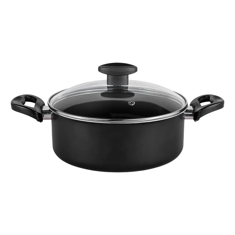 10X Panela Avulsa Caçarola Teflon Com Tampa De Vidro Nº 16