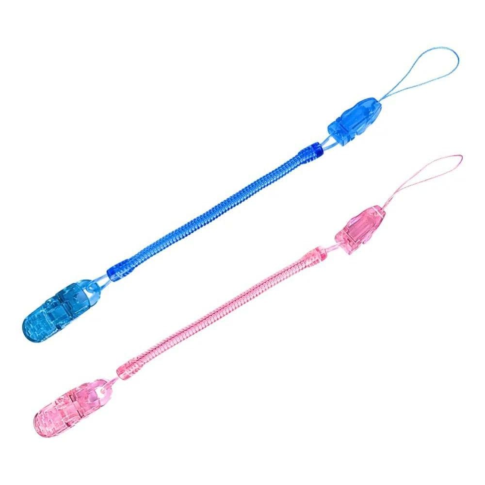 Kit 2 Prendedor De Chupeta Bebê Modelo Universal Azul E Rosa