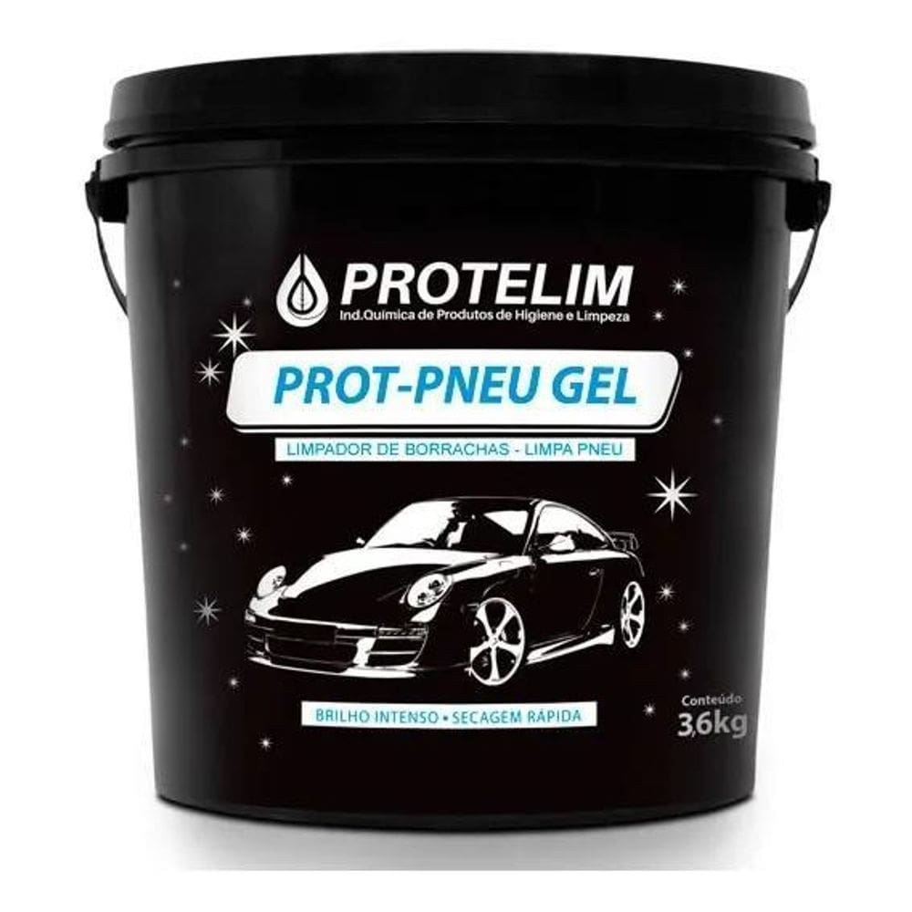 Prot Pneu Gel Protelim Brilho Intenso Pretinho
