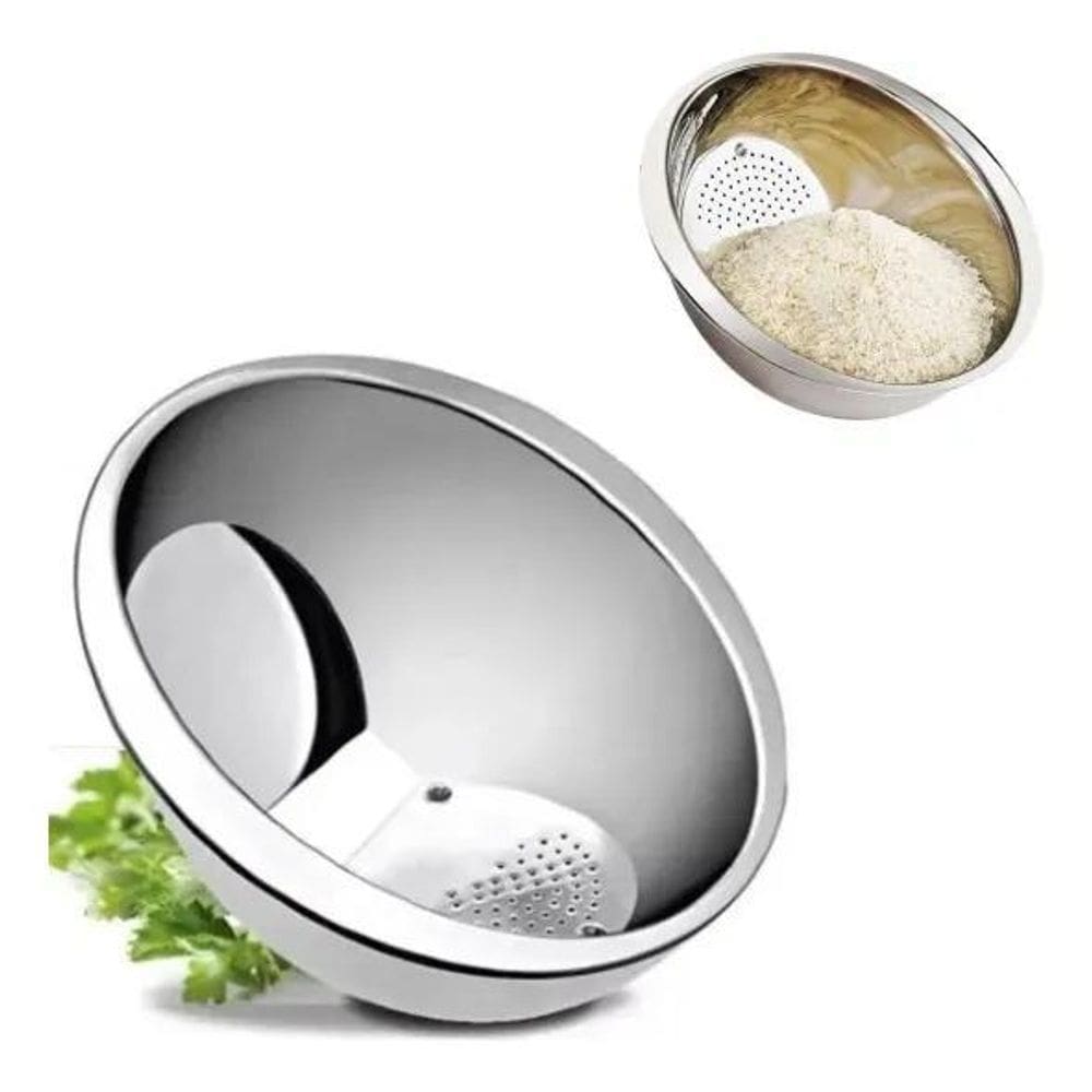 Escorredor De Massa E Macarrão Aço Inox 26 Cm Arroz