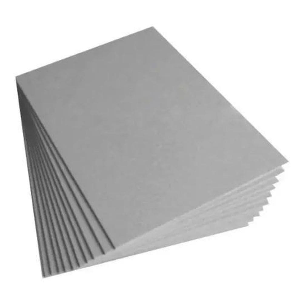 10 Placas Papel Papelão Paraná Cinza Tipo Holler A3 42X29,7