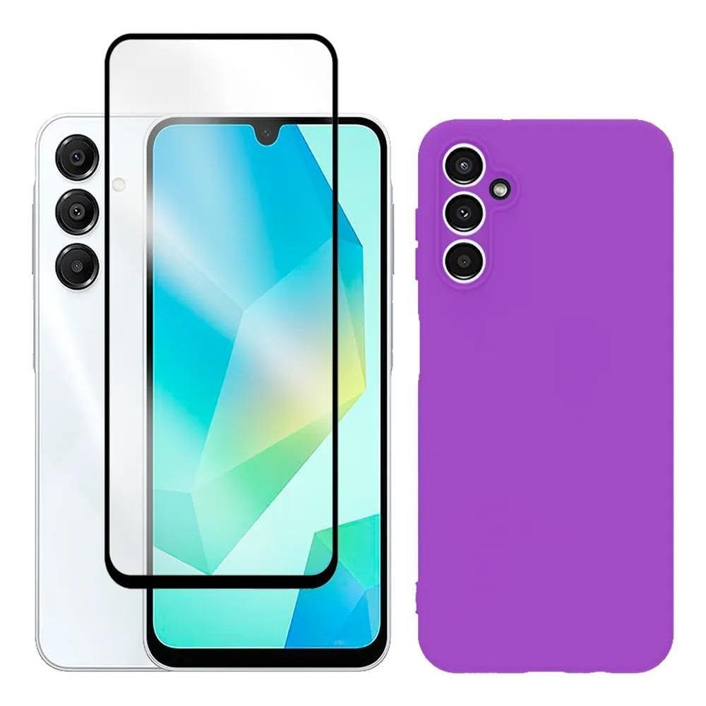 Capa Capinha Case Aveludada + Película Para Galaxy A16 Viole