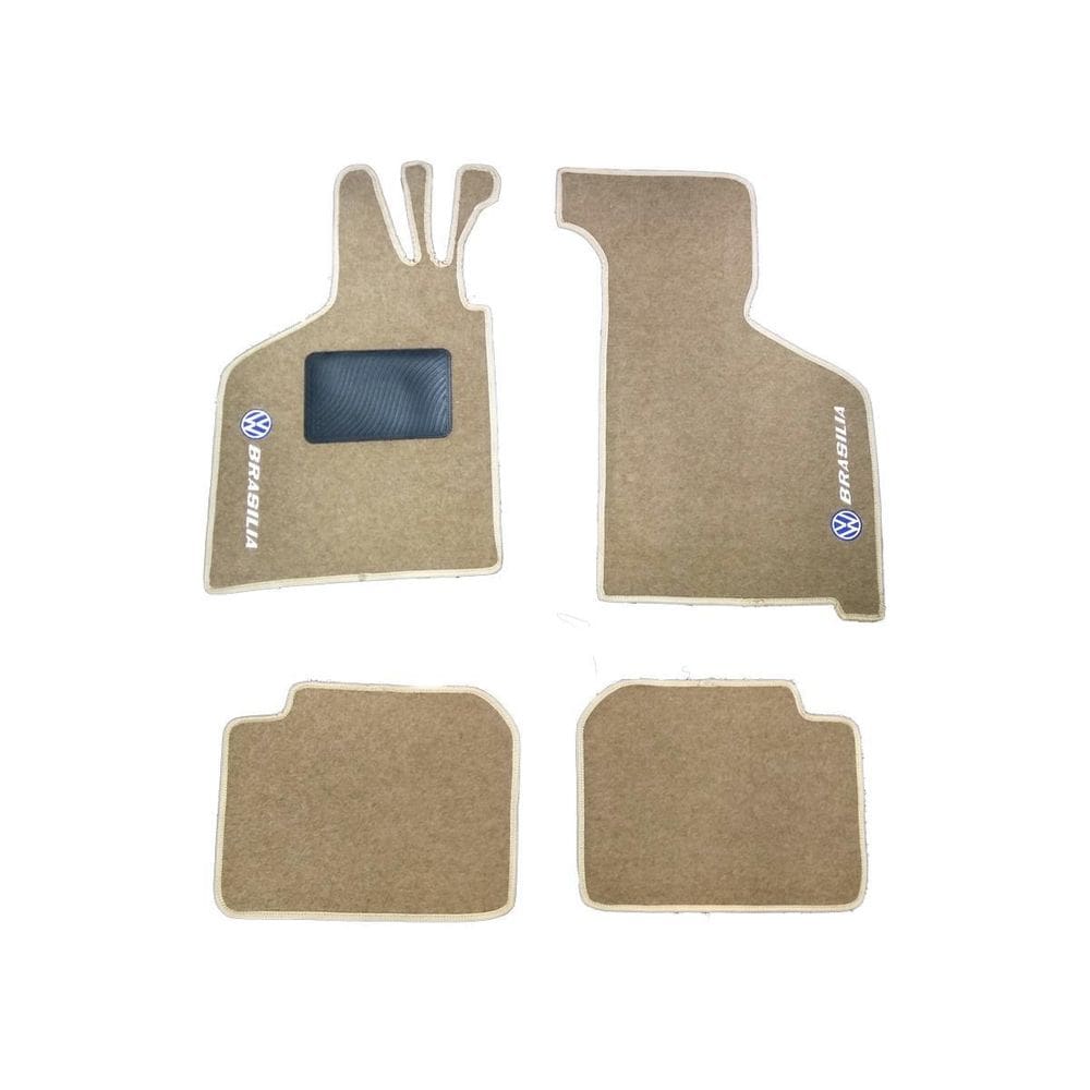 Kit Tapete Carpete Volkswagen Brasilia 73 Até 82 Caramelo