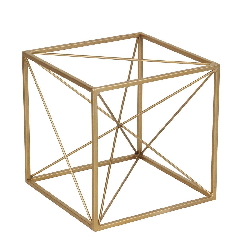 Cubo decorativo Cheung`s 4738L dourado 20x20x20 cm