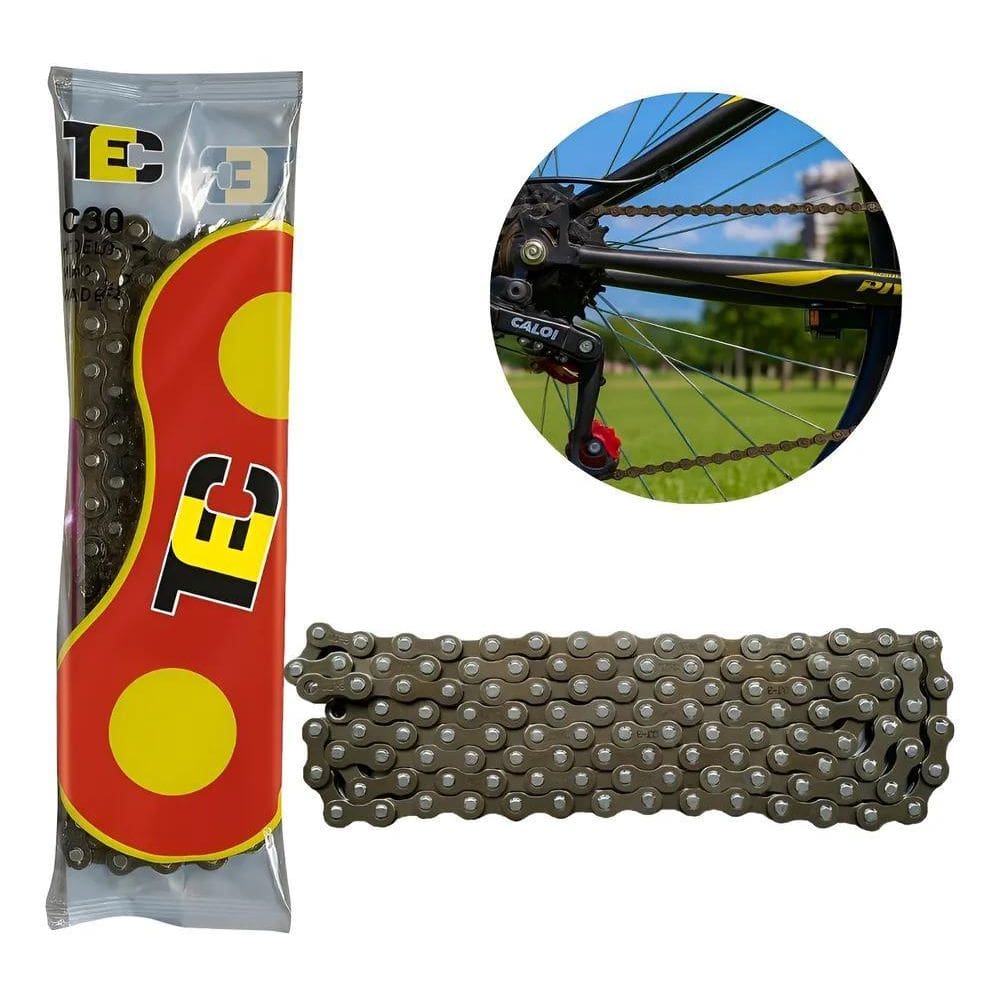 Corrente Bicicleta Tec 6V 7V 18 / 21 Marchas 116 Elos