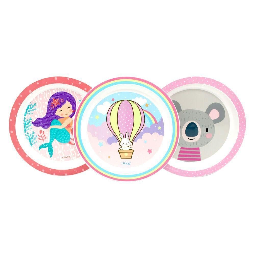 Conjunto De Pratos Infantis Divertidos: Coala, Sereia E Balão Para Refeições Lúdicas