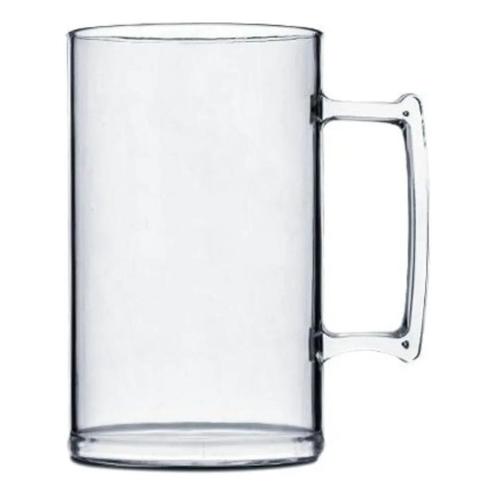 2X 30 Caneca De Acrílico Chopp Transparente Cristal Lisa 50