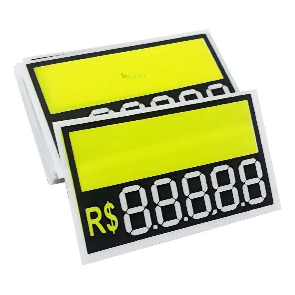 Etiqueta De Preço Reutilizável Em Pvc 5 Dígitos 100 Unid Ver