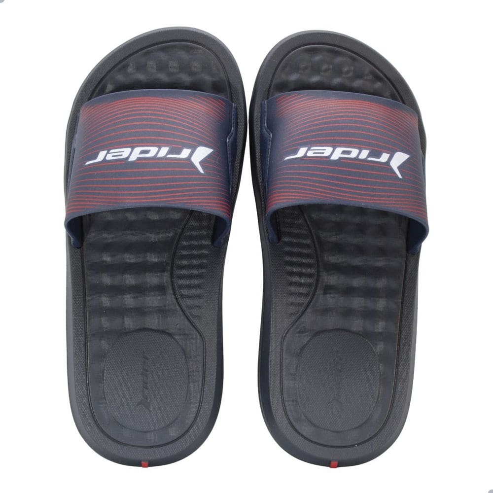 Chinelo Masculino Slide Rider Azul/Vermelho 12265 Step