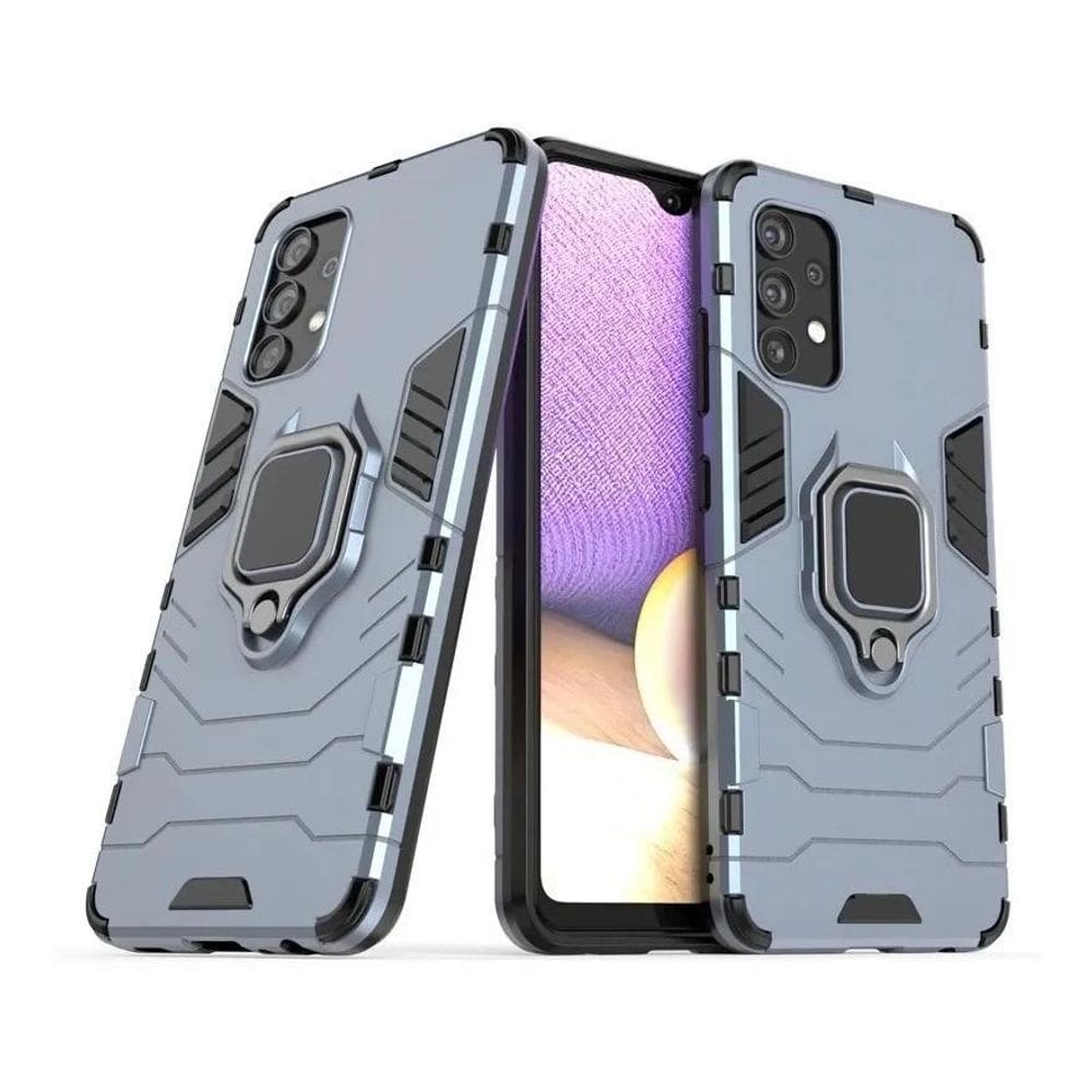 Capa Capinha 4Em1 Anti Impacto Suporte Para Galaxy A32 Azul