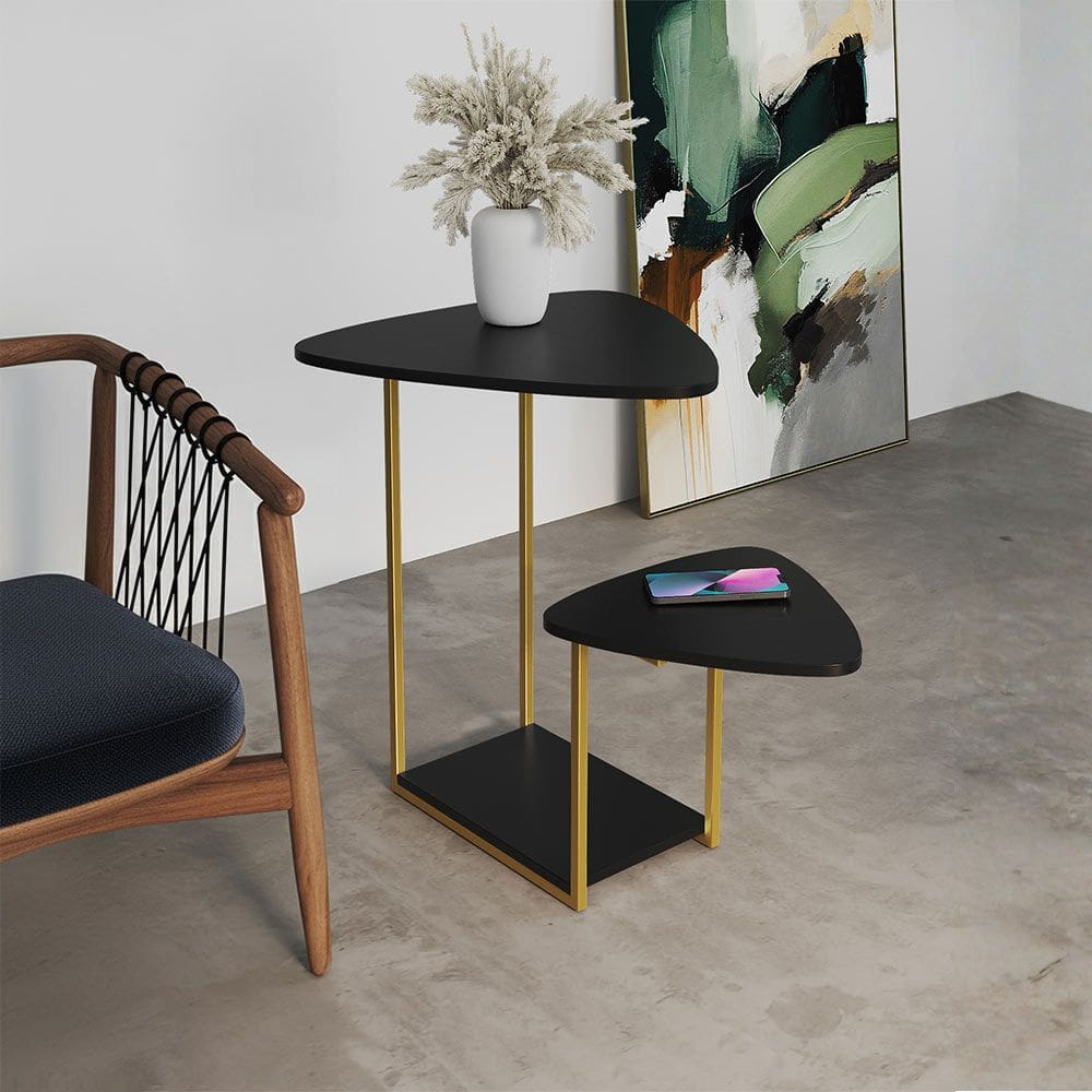 Mesal Lateral Cibele Tampo Esfiha Ferro Dourado Tampo Preto