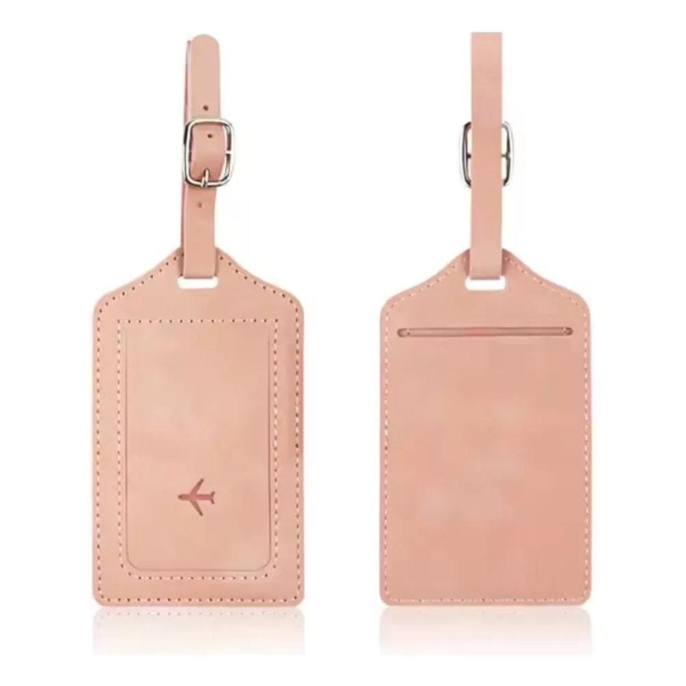 Kit 2 Tag De Mala - Etiqueta De Identificação De Baga Rosa