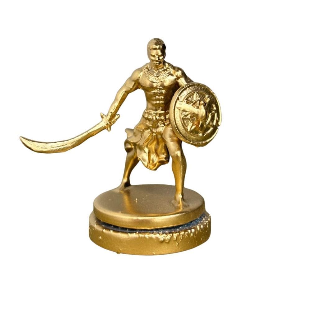 Miniatura Religiosa Orixás E Guias Em Resina 3D Dourada 5 Cm