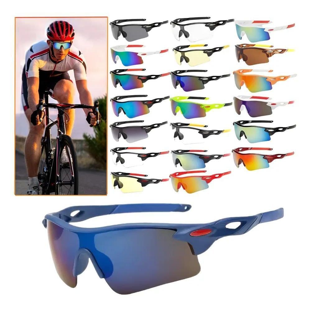 Óculos Esportivo Ciclismo Bi Preto/Vermelho Transparente