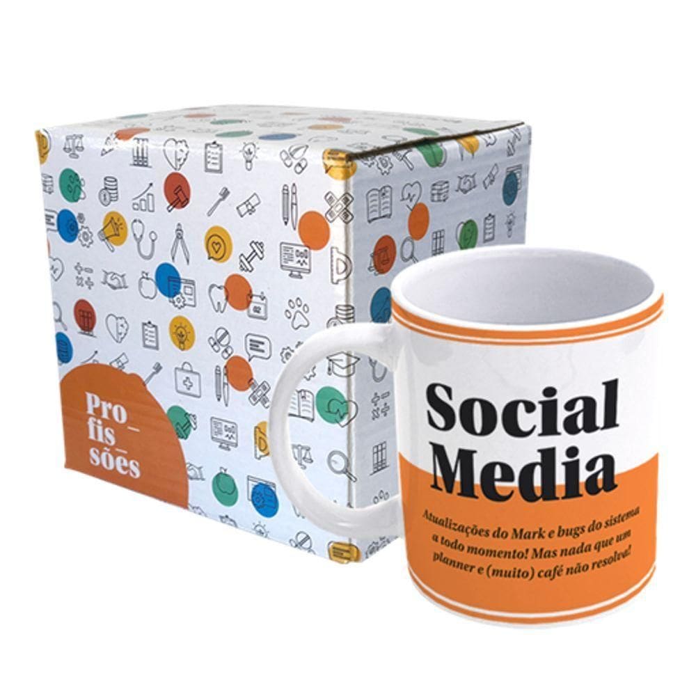 Caneca Criativa Para Profissionais De Mídias Sociais - Presente Ideais Que Inspiram!