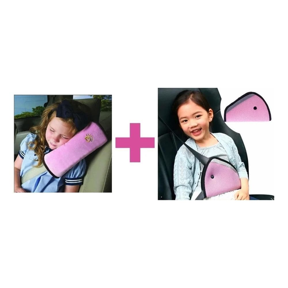Almofada Cinto Segurança Cadeirinha Bebê Cria Rosa