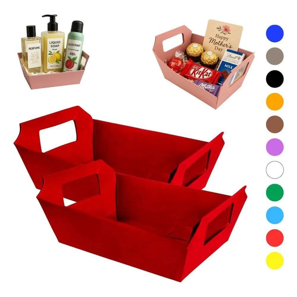 Cesta De Papel - Cartão Cores C/08 Unidades - 19 Vermelho