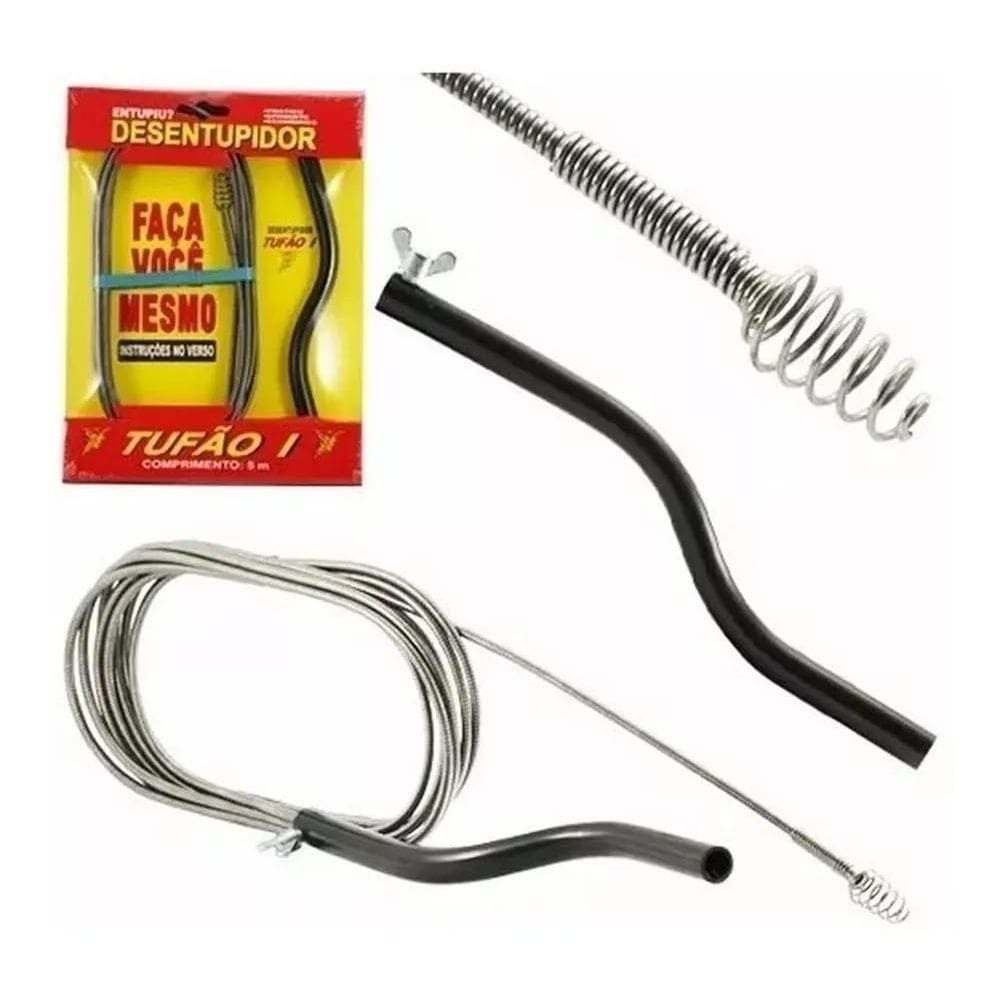 Desentupidor De Cano Pia Esgoto Vaso Ralo Calha Tufao 5 Mts