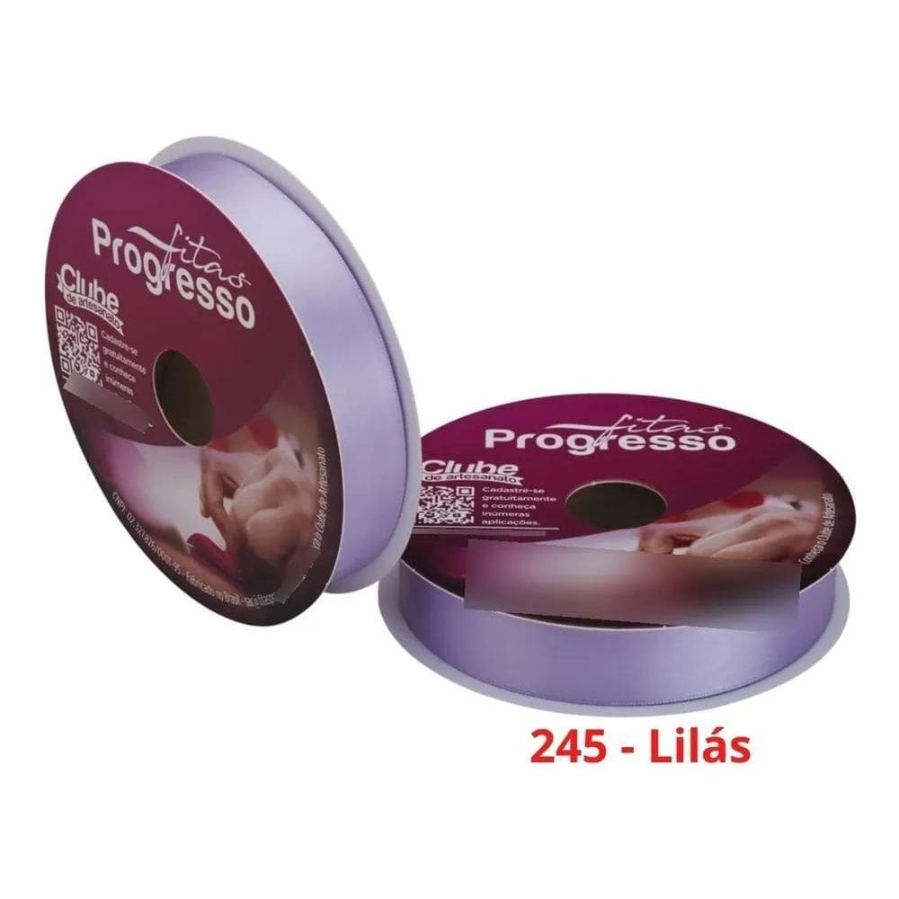 Fita Cetim Nº5 22 Mm Rolo Com 50 Metros 245 - Lilás