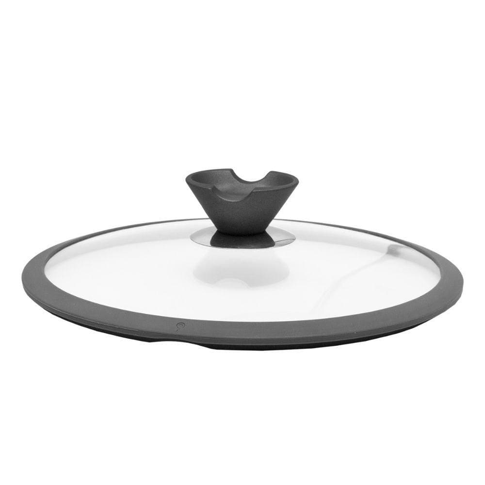 Tampa De Vidro Temperado Ajustável 28cm Com Silicone - Modernidade E Durabilidade Para Sua Cozinha
